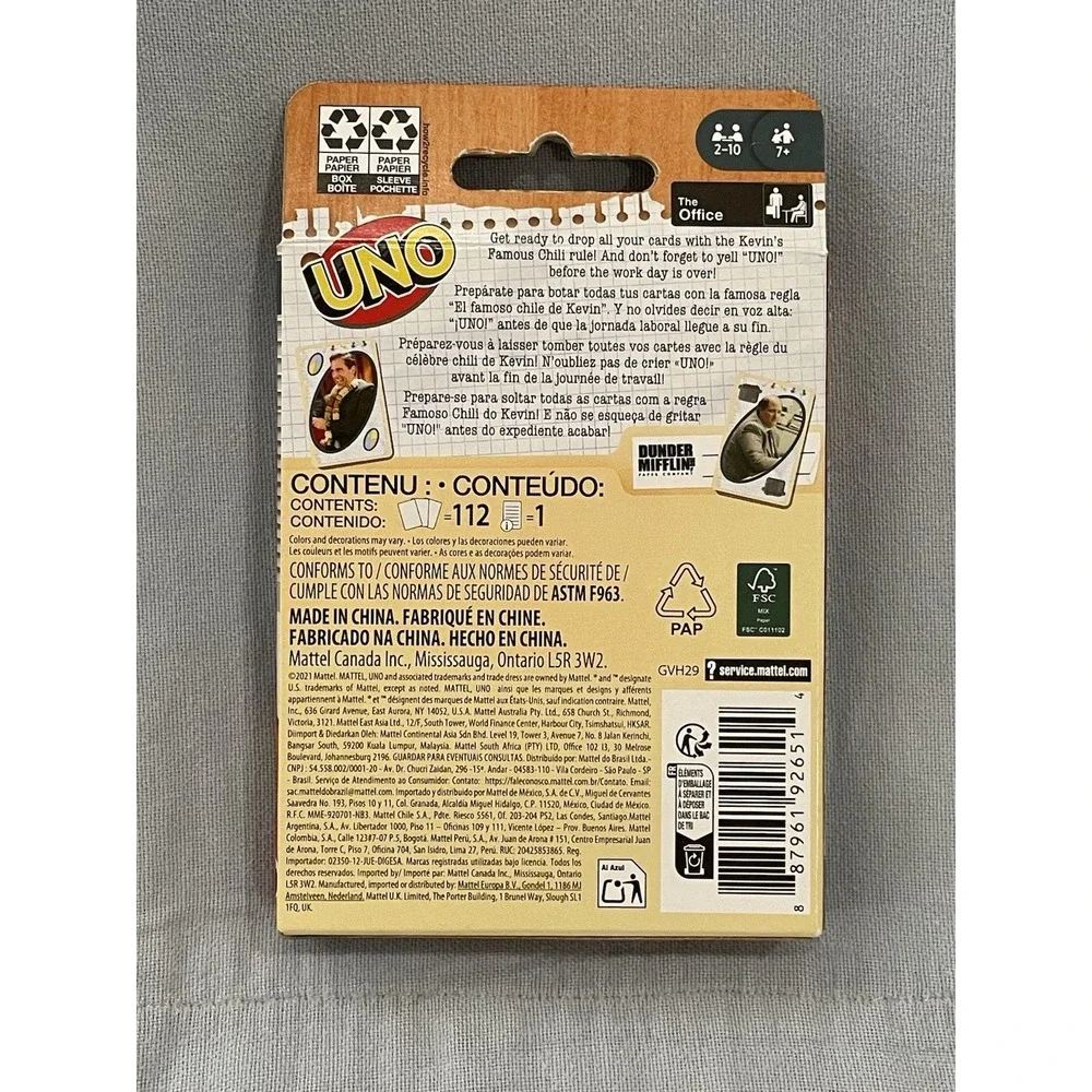 NEW Mattel UNO Card Game 